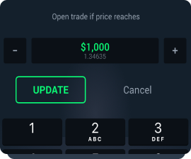 Open Trade if Price reaches certain limit